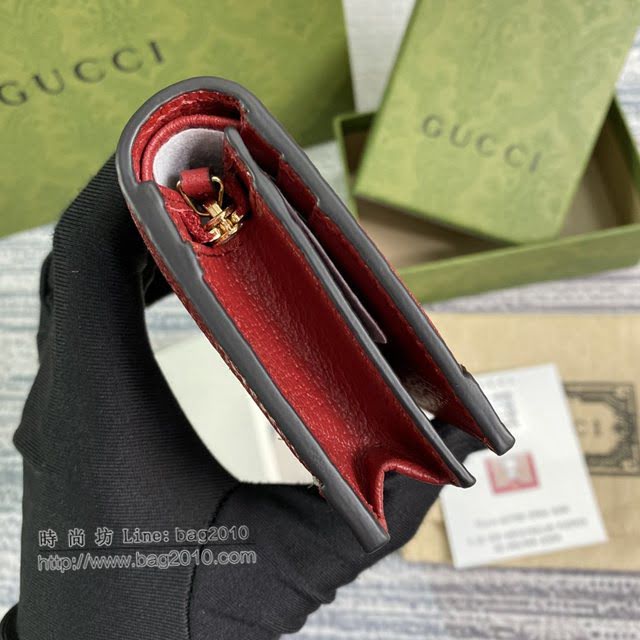 Gucci顶级男女包包 古驰哆啦A梦三折短夹钱包 Gucci翻盖零钱包 647788  gdj1605